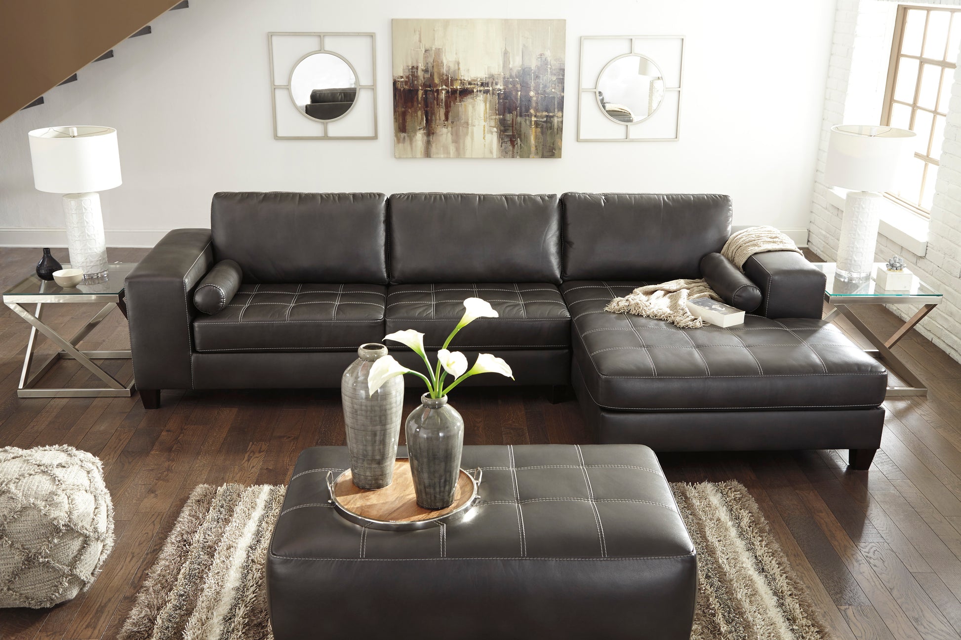 Nokomis 2-Piece Sectional with Chaise Milwaukee Furniture of Chicago - Furniture Store in Chicago Serving Humbolt Park, Roscoe Village, Avondale, & Homan Square