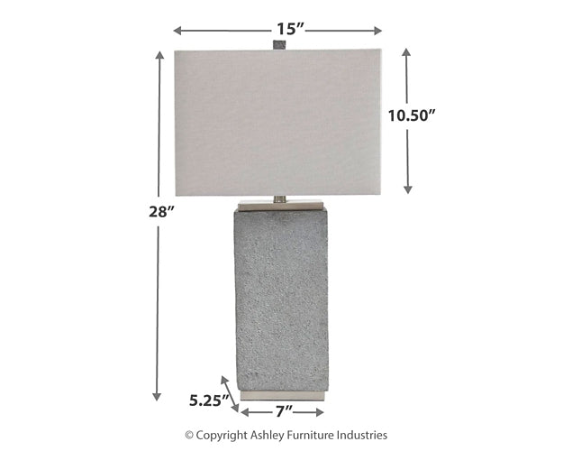 Amergin Poly Table Lamp (2/CN) Milwaukee Furniture of Chicago - Furniture Store in Chicago Serving Humbolt Park, Roscoe Village, Avondale, & Homan Square
