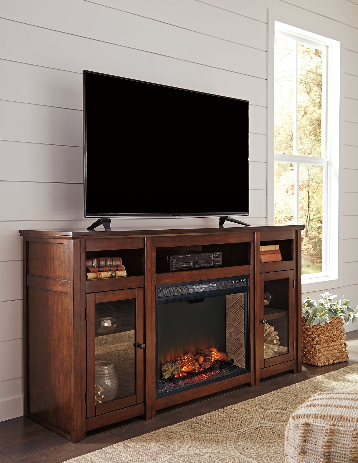 Harpan XL TV Stand w/Fireplace Option Milwaukee Furniture of Chicago - Furniture Store in Chicago Serving Humbolt Park, Roscoe Village, Avondale, & Homan Square