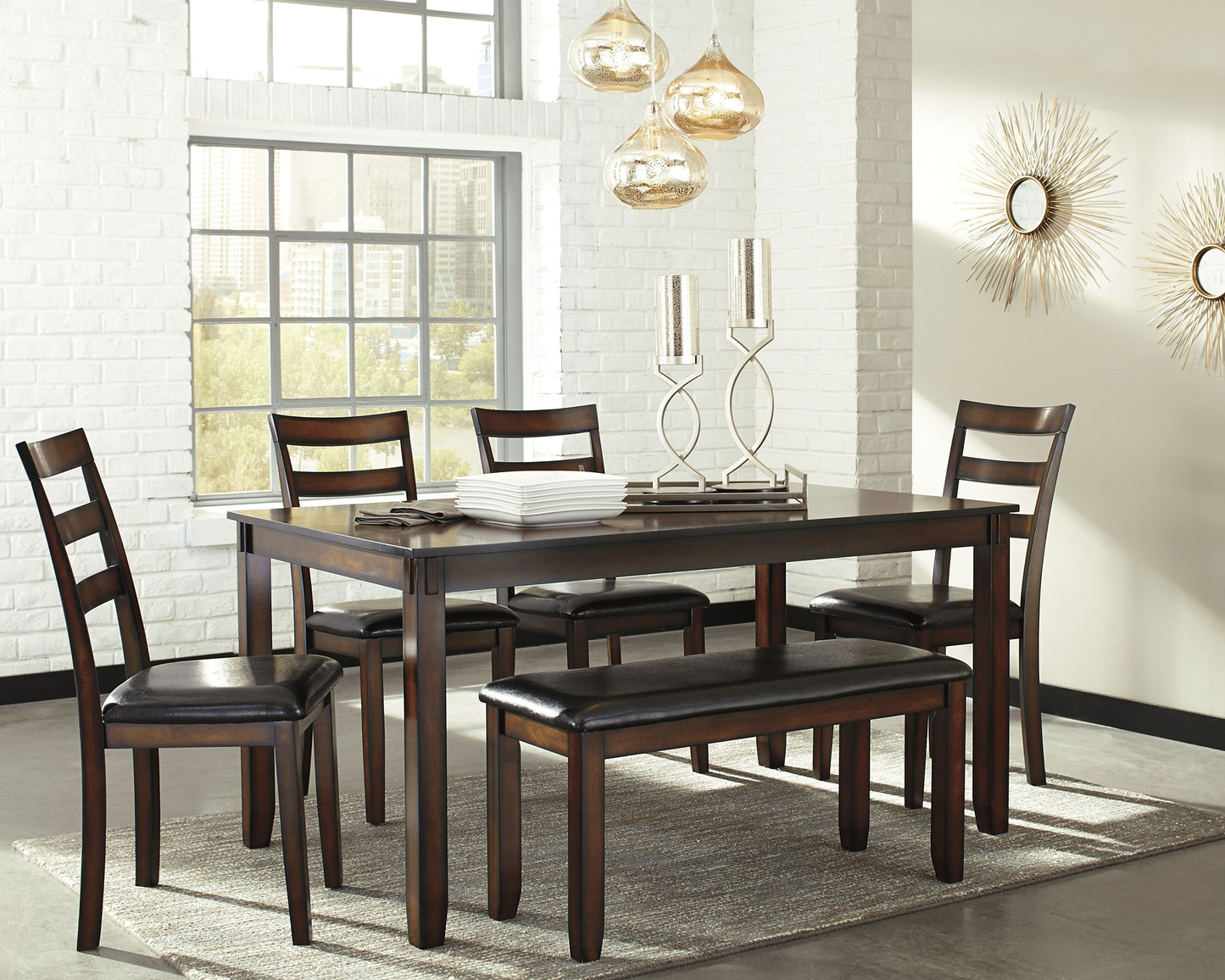 Coviar Dining Room Table Set (6/CN) Milwaukee Furniture of Chicago - Furniture Store in Chicago Serving Humbolt Park, Roscoe Village, Avondale, & Homan Square