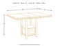 Haddigan RECT DRM Counter EXT Table Milwaukee Furniture of Chicago - Furniture Store in Chicago Serving Humbolt Park, Roscoe Village, Avondale, & Homan Square