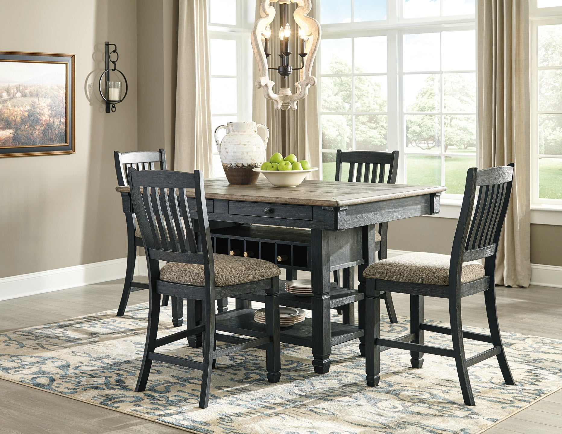 Tyler Creek Upholstered Barstool (2/CN) Milwaukee Furniture of Chicago - Furniture Store in Chicago Serving Humbolt Park, Roscoe Village, Avondale, & Homan Square