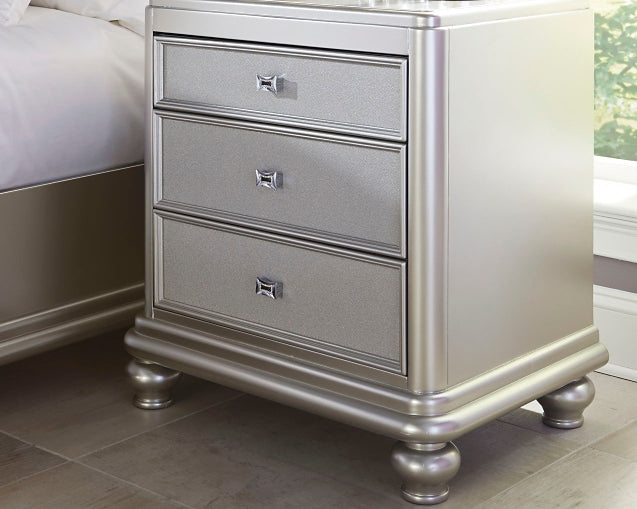 Coralayne Three Drawer Night Stand Milwaukee Furniture of Chicago - Furniture Store in Chicago Serving Humbolt Park, Roscoe Village, Avondale, & Homan Square