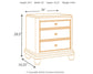 Coralayne Three Drawer Night Stand Milwaukee Furniture of Chicago - Furniture Store in Chicago Serving Humbolt Park, Roscoe Village, Avondale, & Homan Square