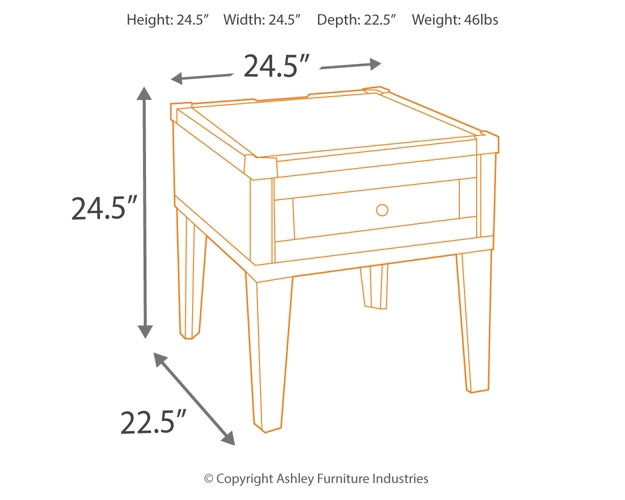 Todoe Rectangular End Table Milwaukee Furniture of Chicago - Furniture Store in Chicago Serving Humbolt Park, Roscoe Village, Avondale, & Homan Square