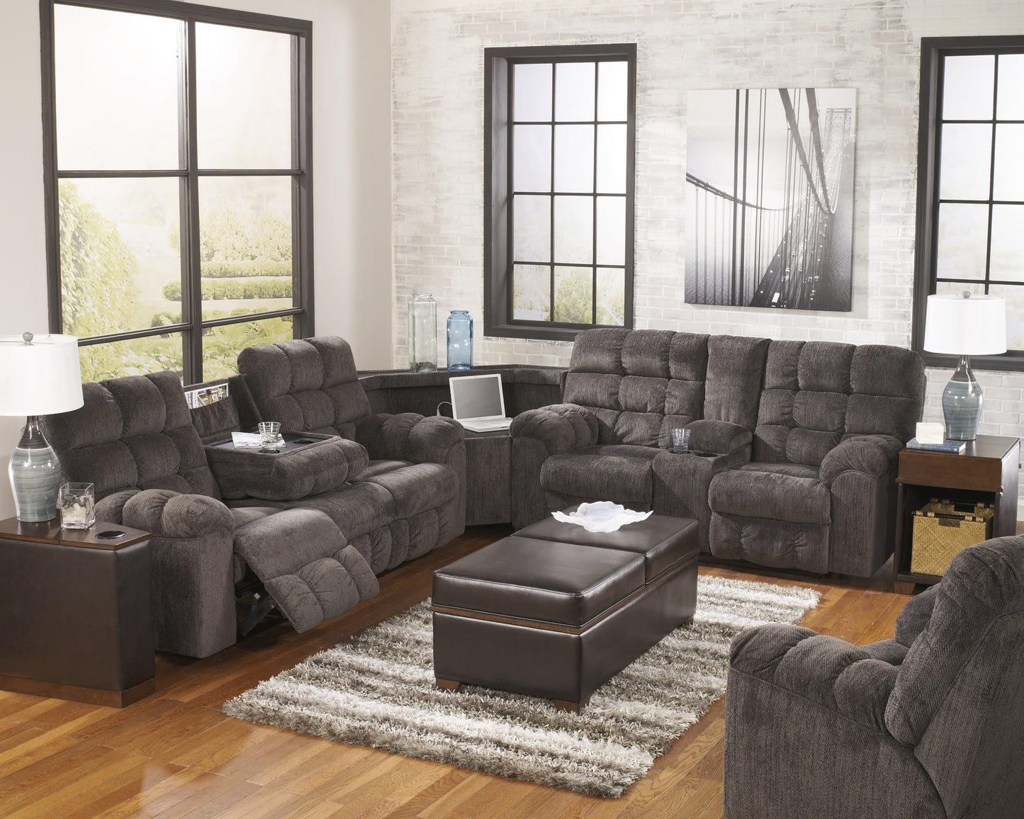 Acieona 3-Piece Reclining Sectional Milwaukee Furniture of Chicago - Furniture Store in Chicago Serving Humbolt Park, Roscoe Village, Avondale, & Homan Square