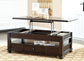 Barilanni Lift Top Cocktail Table Milwaukee Furniture of Chicago - Furniture Store in Chicago Serving Humbolt Park, Roscoe Village, Avondale, & Homan Square