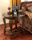 Norcastle Round End Table Milwaukee Furniture of Chicago - Furniture Store in Chicago Serving Humbolt Park, Roscoe Village, Avondale, & Homan Square