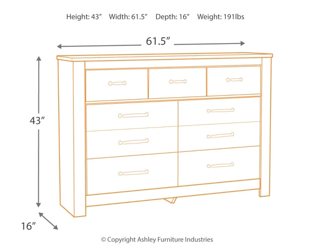 Bellaby Seven Drawer Dresser Milwaukee Furniture of Chicago - Furniture Store in Chicago Serving Humbolt Park, Roscoe Village, Avondale, & Homan Square