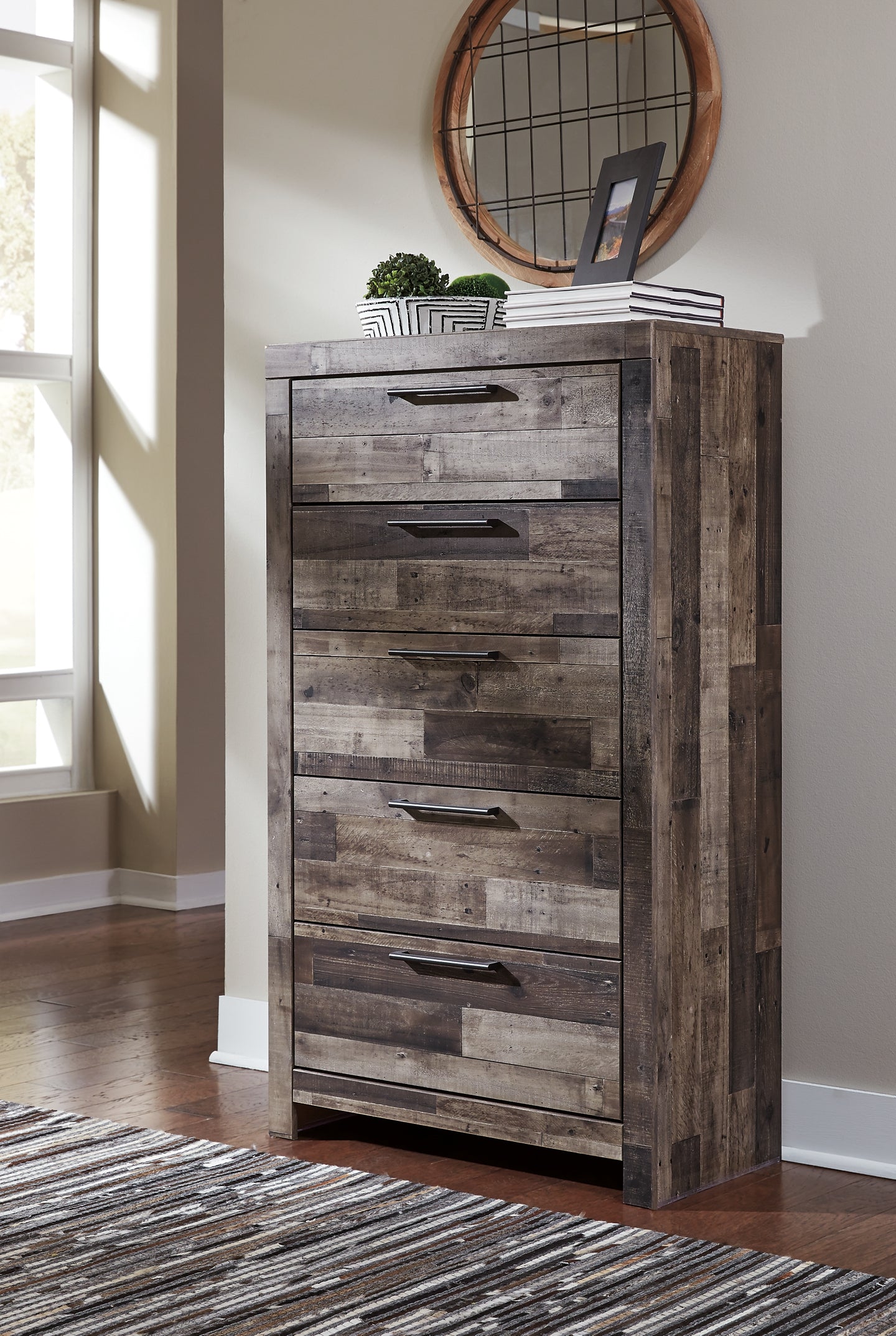 Derekson Five Drawer Chest Milwaukee Furniture of Chicago - Furniture Store in Chicago Serving Humbolt Park, Roscoe Village, Avondale, & Homan Square