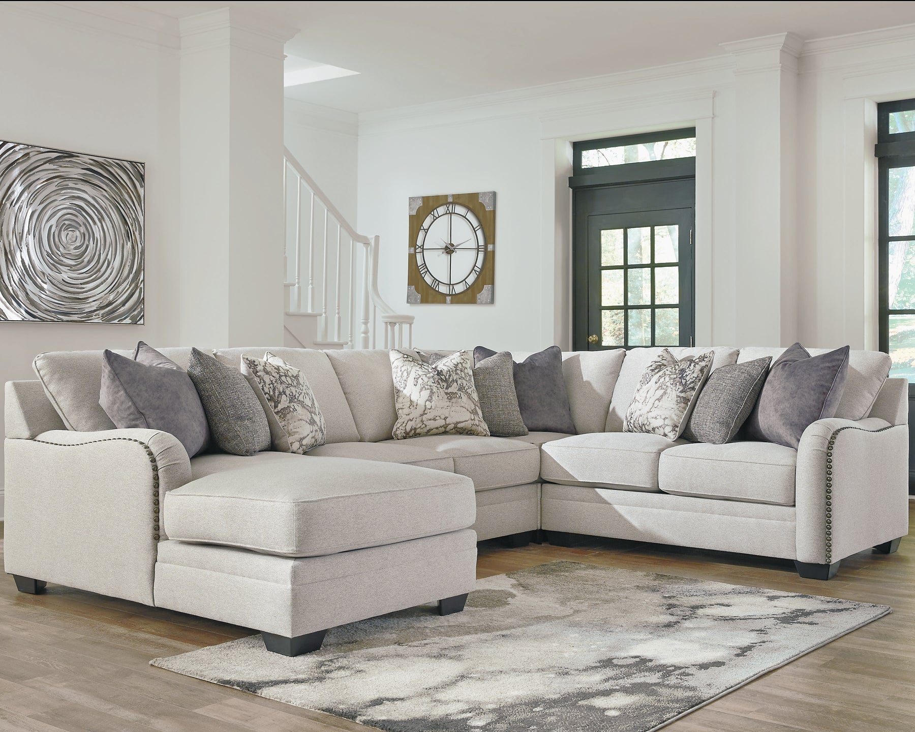 Dellara 4-Piece Sectional with Chaise Milwaukee Furniture of Chicago - Furniture Store in Chicago Serving Humbolt Park, Roscoe Village, Avondale, & Homan Square