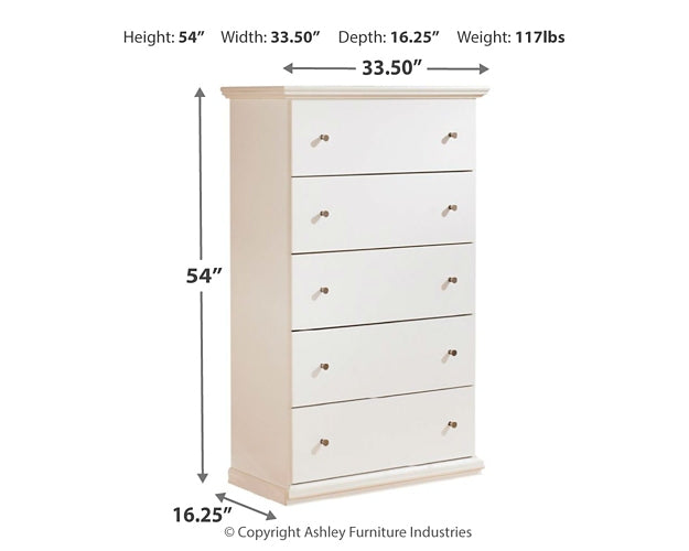 Bostwick Shoals Five Drawer Chest Milwaukee Furniture of Chicago - Furniture Store in Chicago Serving Humbolt Park, Roscoe Village, Avondale, & Homan Square