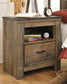 Trinell One Drawer Night Stand Milwaukee Furniture of Chicago - Furniture Store in Chicago Serving Humbolt Park, Roscoe Village, Avondale, & Homan Square