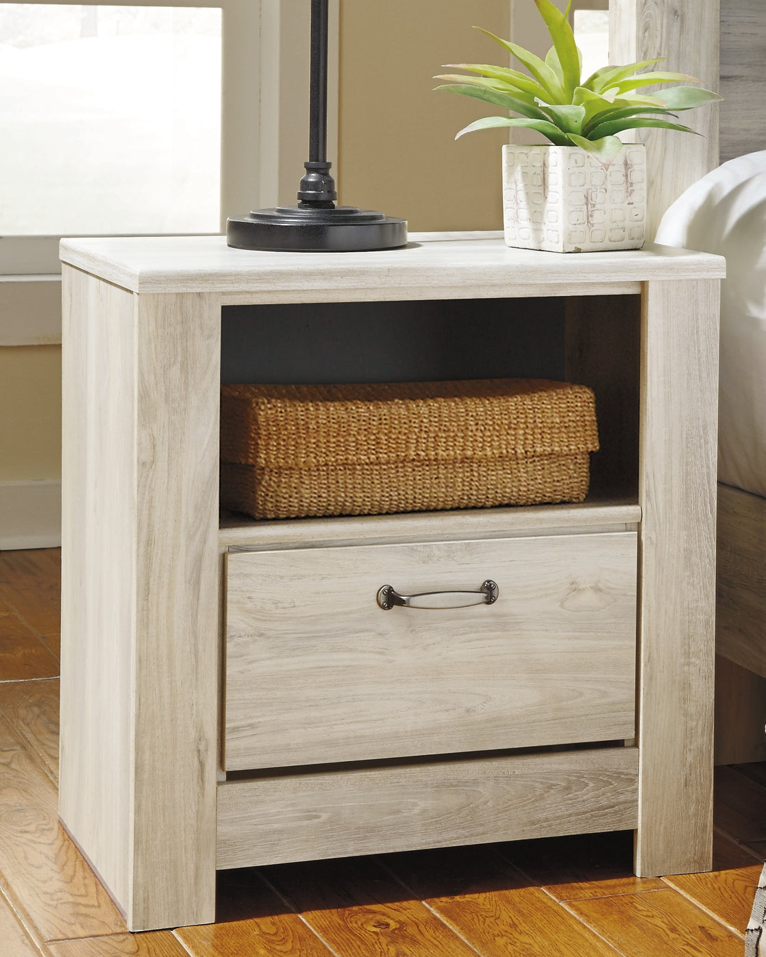 Bellaby One Drawer Night Stand Milwaukee Furniture of Chicago - Furniture Store in Chicago Serving Humbolt Park, Roscoe Village, Avondale, & Homan Square
