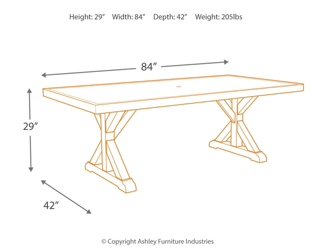 Beachcroft RECT Dining Table w/UMB OPT Milwaukee Furniture of Chicago - Furniture Store in Chicago Serving Humbolt Park, Roscoe Village, Avondale, & Homan Square