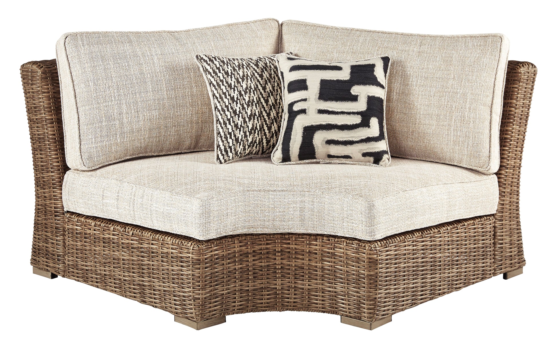 Beachcroft Curved Corner Chair w/Cushion Milwaukee Furniture of Chicago - Furniture Store in Chicago Serving Humbolt Park, Roscoe Village, Avondale, & Homan Square