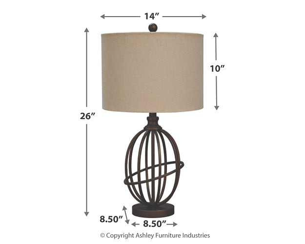 Manasa Metal Table Lamp (1/CN) Milwaukee Furniture of Chicago - Furniture Store in Chicago Serving Humbolt Park, Roscoe Village, Avondale, & Homan Square