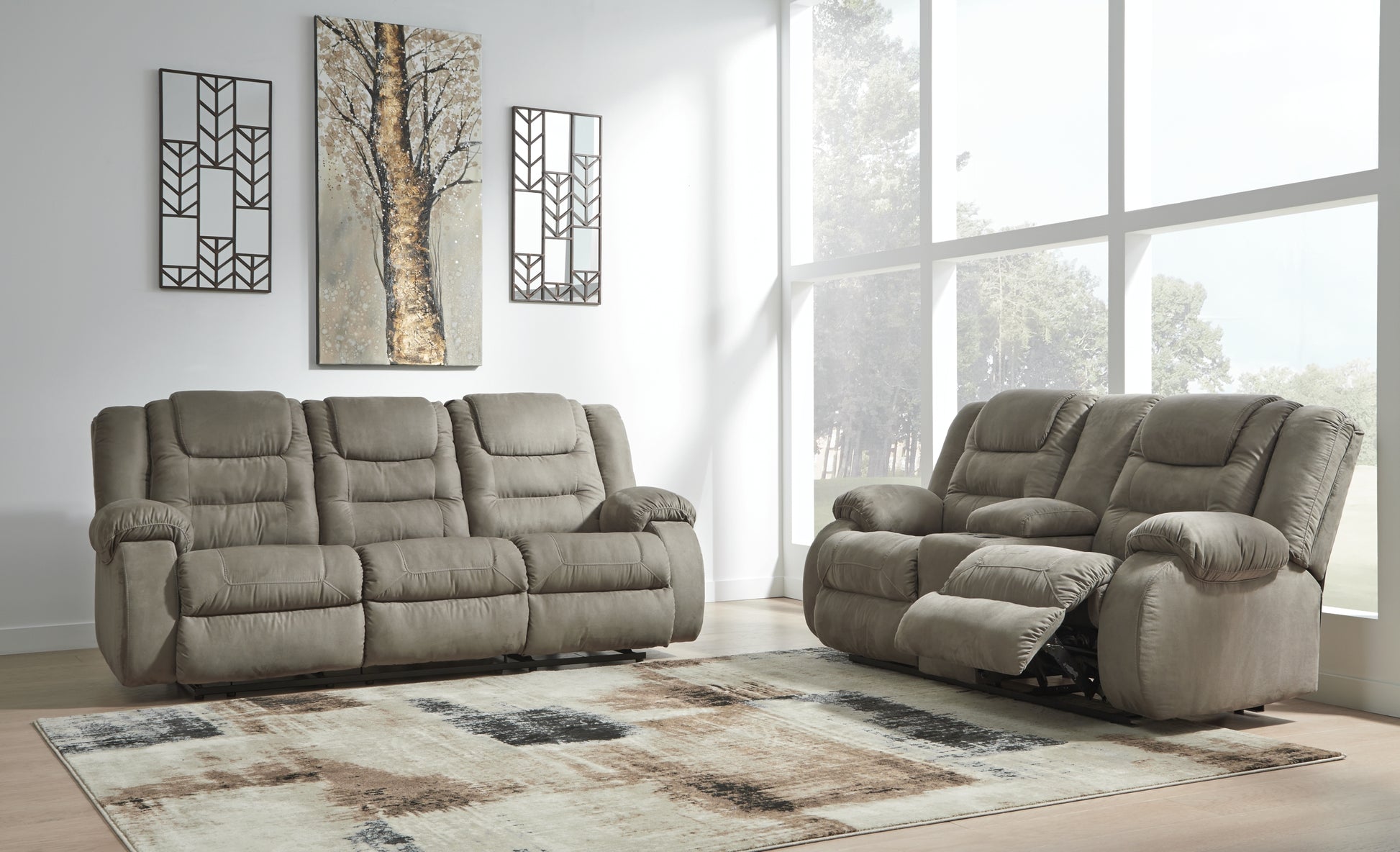 McCade DBL Rec Loveseat w/Console Milwaukee Furniture of Chicago - Furniture Store in Chicago Serving Humbolt Park, Roscoe Village, Avondale, & Homan Square