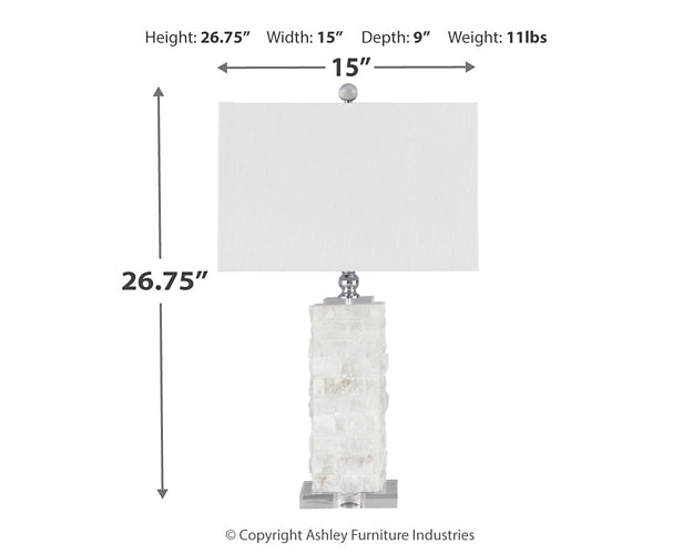 Malise Alabaster Table Lamp (1/CN) Milwaukee Furniture of Chicago - Furniture Store in Chicago Serving Humbolt Park, Roscoe Village, Avondale, & Homan Square