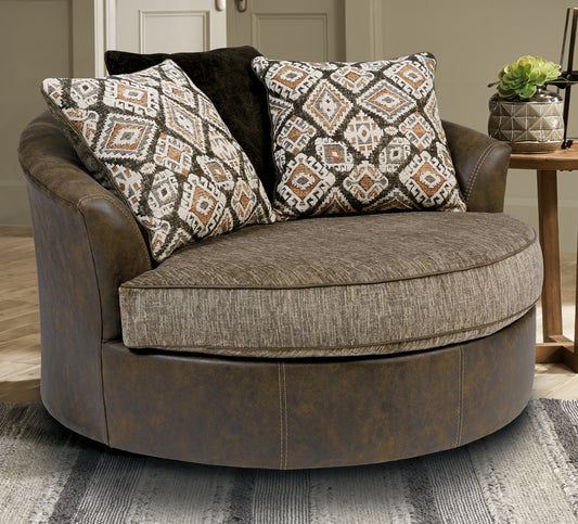 Abalone Oversized Swivel Accent Chair Milwaukee Furniture of Chicago - Furniture Store in Chicago Serving Humbolt Park, Roscoe Village, Avondale, & Homan Square