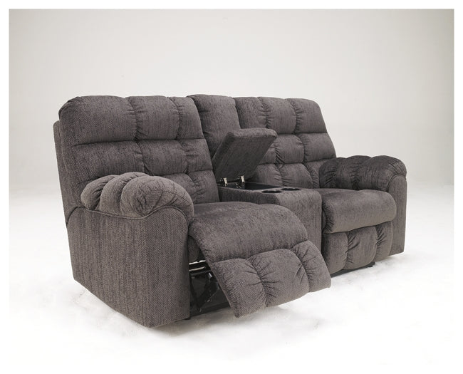 Acieona DBL Rec Loveseat w/Console Milwaukee Furniture of Chicago - Furniture Store in Chicago Serving Humbolt Park, Roscoe Village, Avondale, & Homan Square