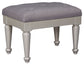 Coralayne Upholstered Stool (1/CN) Milwaukee Furniture of Chicago - Furniture Store in Chicago Serving Humbolt Park, Roscoe Village, Avondale, & Homan Square