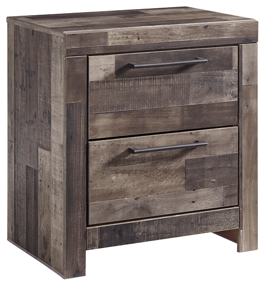 Derekson Two Drawer Night Stand Milwaukee Furniture of Chicago - Furniture Store in Chicago Serving Humbolt Park, Roscoe Village, Avondale, & Homan Square