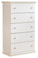 Bostwick Shoals Five Drawer Chest Milwaukee Furniture of Chicago - Furniture Store in Chicago Serving Humbolt Park, Roscoe Village, Avondale, & Homan Square