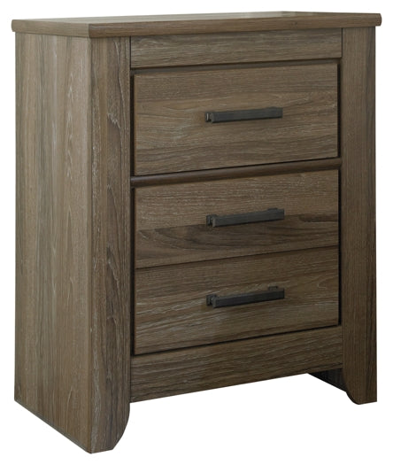Zelen Two Drawer Night Stand Milwaukee Furniture of Chicago - Furniture Store in Chicago Serving Humbolt Park, Roscoe Village, Avondale, & Homan Square
