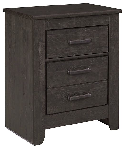 Brinxton Two Drawer Night Stand Milwaukee Furniture of Chicago - Furniture Store in Chicago Serving Humbolt Park, Roscoe Village, Avondale, & Homan Square