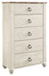 Willowton Five Drawer Chest Milwaukee Furniture of Chicago - Furniture Store in Chicago Serving Humbolt Park, Roscoe Village, Avondale, & Homan Square
