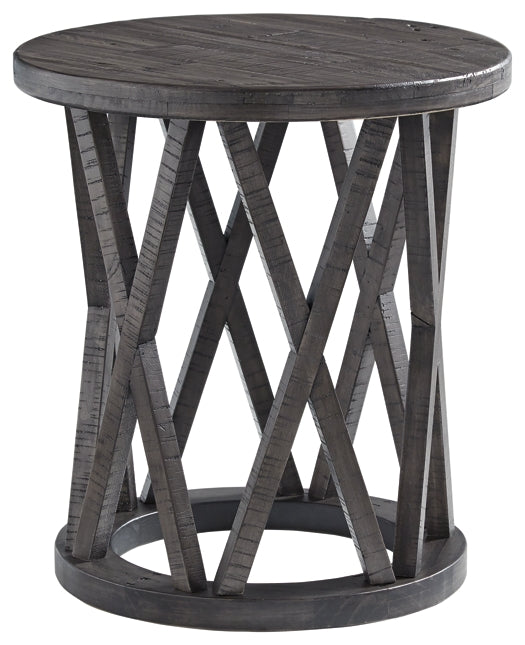 Sharzane Round End Table Milwaukee Furniture of Chicago - Furniture Store in Chicago Serving Humbolt Park, Roscoe Village, Avondale, & Homan Square