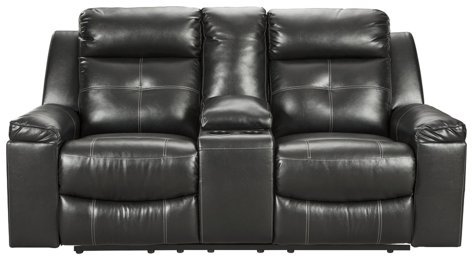 Kempten DBL Rec Loveseat w/Console Milwaukee Furniture of Chicago - Furniture Store in Chicago Serving Humbolt Park, Roscoe Village, Avondale, & Homan Square