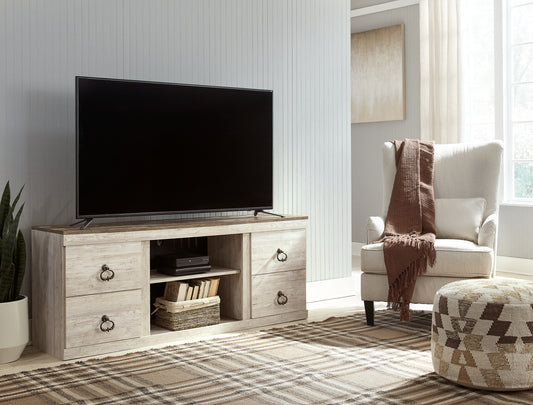 Willowton LG TV Stand w/Fireplace Option Milwaukee Furniture of Chicago - Furniture Store in Chicago Serving Humbolt Park, Roscoe Village, Avondale, & Homan Square