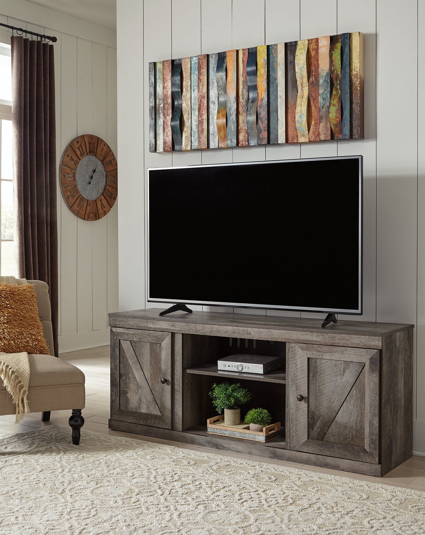 Wynnlow LG TV Stand w/Fireplace Option Milwaukee Furniture of Chicago - Furniture Store in Chicago Serving Humbolt Park, Roscoe Village, Avondale, & Homan Square