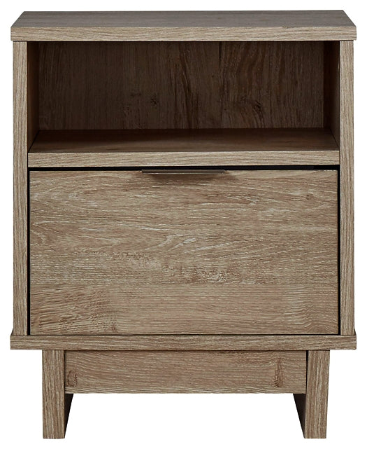 Oliah One Drawer Night Stand Milwaukee Furniture of Chicago - Furniture Store in Chicago Serving Humbolt Park, Roscoe Village, Avondale, & Homan Square