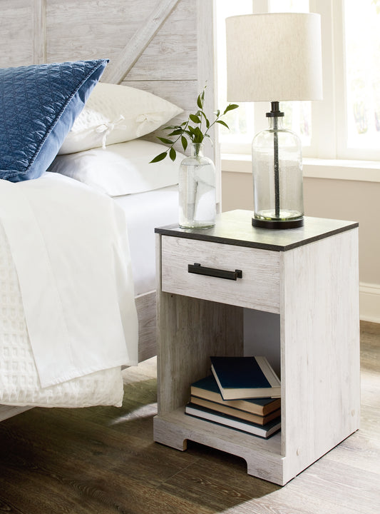 Shawburn One Drawer Night Stand Milwaukee Furniture of Chicago - Furniture Store in Chicago Serving Humbolt Park, Roscoe Village, Avondale, & Homan Square