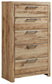 Hyanna Five Drawer Chest Milwaukee Furniture of Chicago - Furniture Store in Chicago Serving Humbolt Park, Roscoe Village, Avondale, & Homan Square