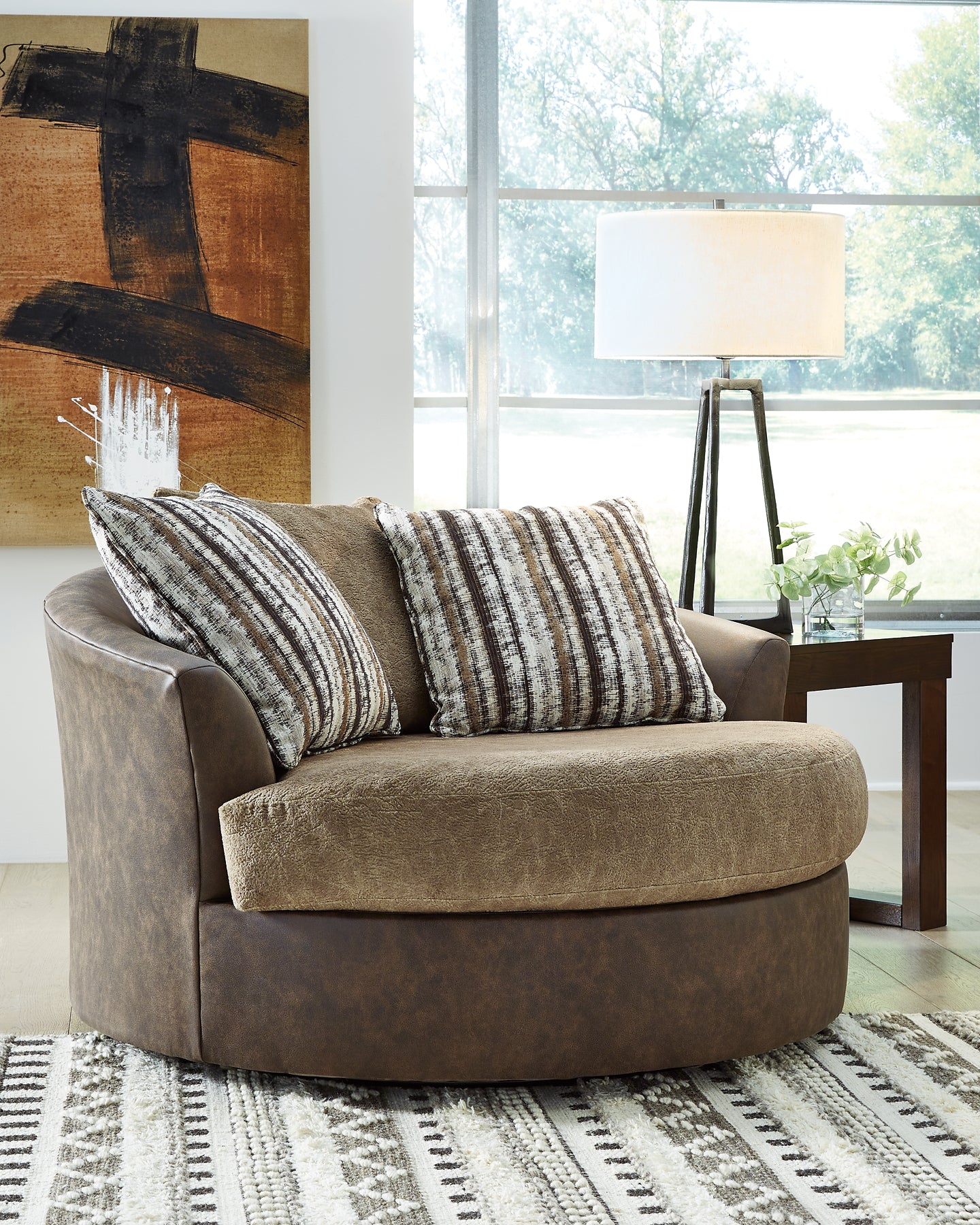 Alesbury Oversized Swivel Accent Chair Milwaukee Furniture of Chicago - Furniture Store in Chicago Serving Humbolt Park, Roscoe Village, Avondale, & Homan Square