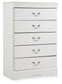 Anarasia Five Drawer Chest Milwaukee Furniture of Chicago - Furniture Store in Chicago Serving Humbolt Park, Roscoe Village, Avondale, & Homan Square
