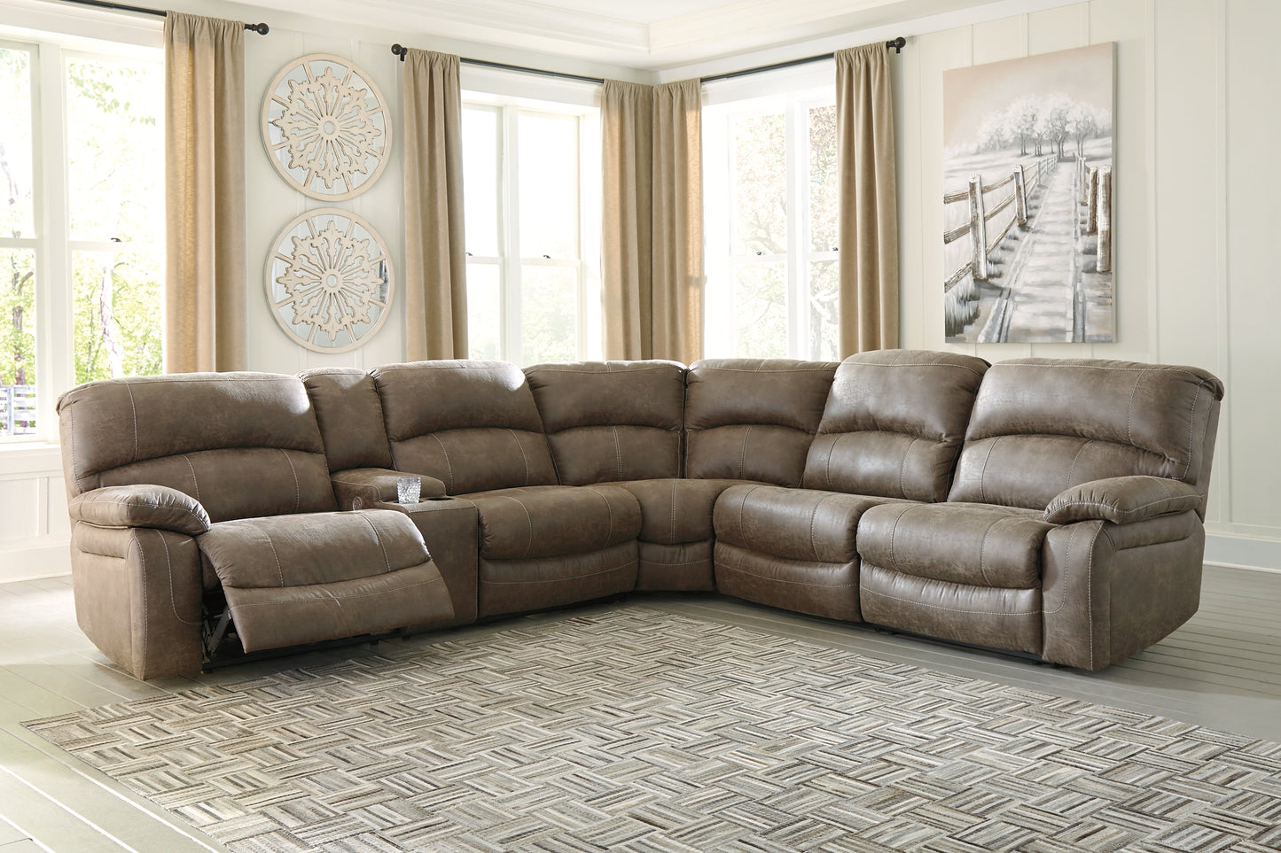 Segburg 4-Piece Power Reclining Sectional Milwaukee Furniture of Chicago - Furniture Store in Chicago Serving Humbolt Park, Roscoe Village, Avondale, & Homan Square
