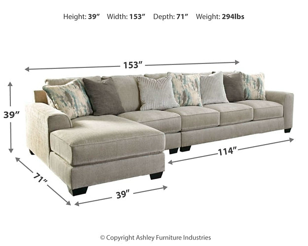 Ardsley 3-Piece Sectional with Chaise Milwaukee Furniture of Chicago - Furniture Store in Chicago Serving Humbolt Park, Roscoe Village, Avondale, & Homan Square