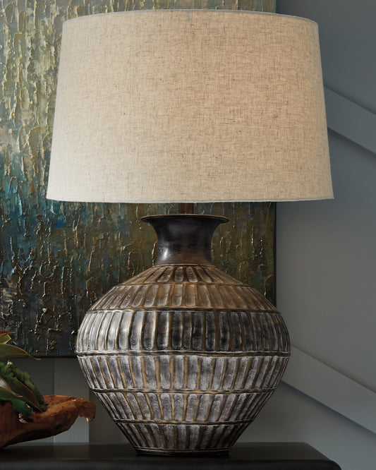 Magan Metal Table Lamp (1/CN) Milwaukee Furniture of Chicago - Furniture Store in Chicago Serving Humbolt Park, Roscoe Village, Avondale, & Homan Square