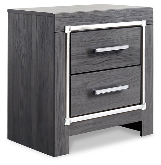 Lodanna Two Drawer Night Stand Milwaukee Furniture of Chicago - Furniture Store in Chicago Serving Humbolt Park, Roscoe Village, Avondale, & Homan Square