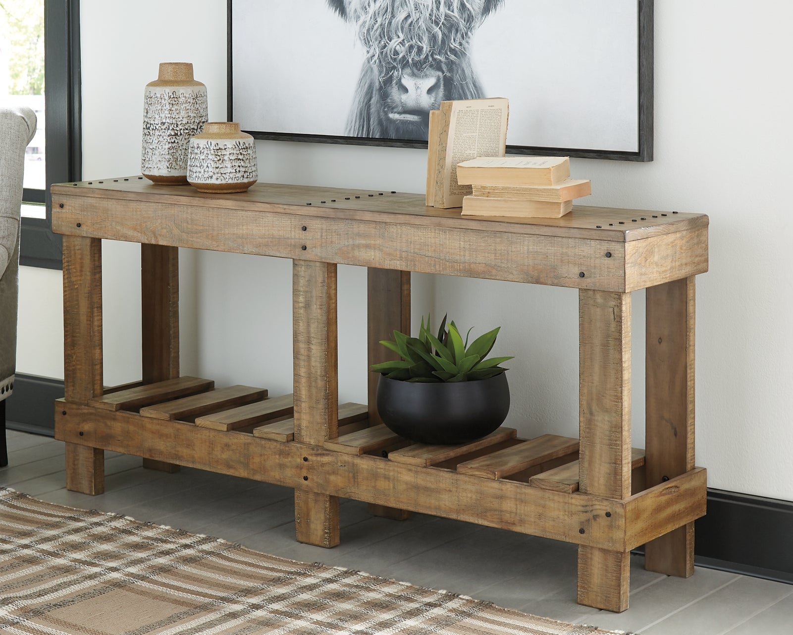 Susandeer Console Sofa Table Milwaukee Furniture of Chicago - Furniture Store in Chicago Serving Humbolt Park, Roscoe Village, Avondale, & Homan Square