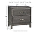 Caitbrook Two Drawer Night Stand Milwaukee Furniture of Chicago - Furniture Store in Chicago Serving Humbolt Park, Roscoe Village, Avondale, & Homan Square