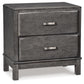 Caitbrook Two Drawer Night Stand Milwaukee Furniture of Chicago - Furniture Store in Chicago Serving Humbolt Park, Roscoe Village, Avondale, & Homan Square