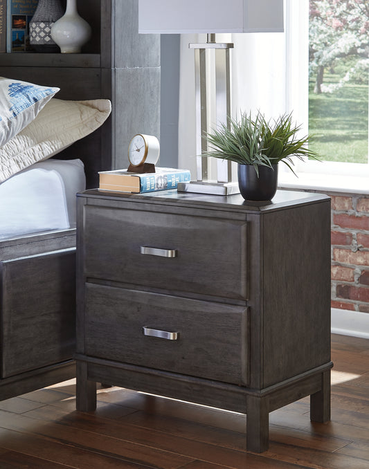 Caitbrook Two Drawer Night Stand Milwaukee Furniture of Chicago - Furniture Store in Chicago Serving Humbolt Park, Roscoe Village, Avondale, & Homan Square