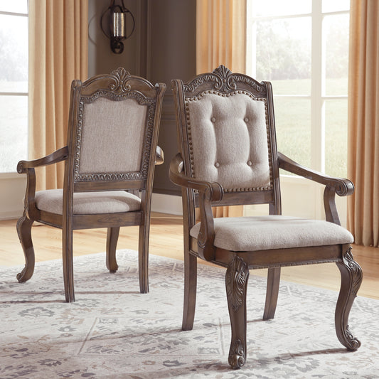Charmond Dining UPH Arm Chair (2/CN) Milwaukee Furniture of Chicago - Furniture Store in Chicago Serving Humbolt Park, Roscoe Village, Avondale, & Homan Square