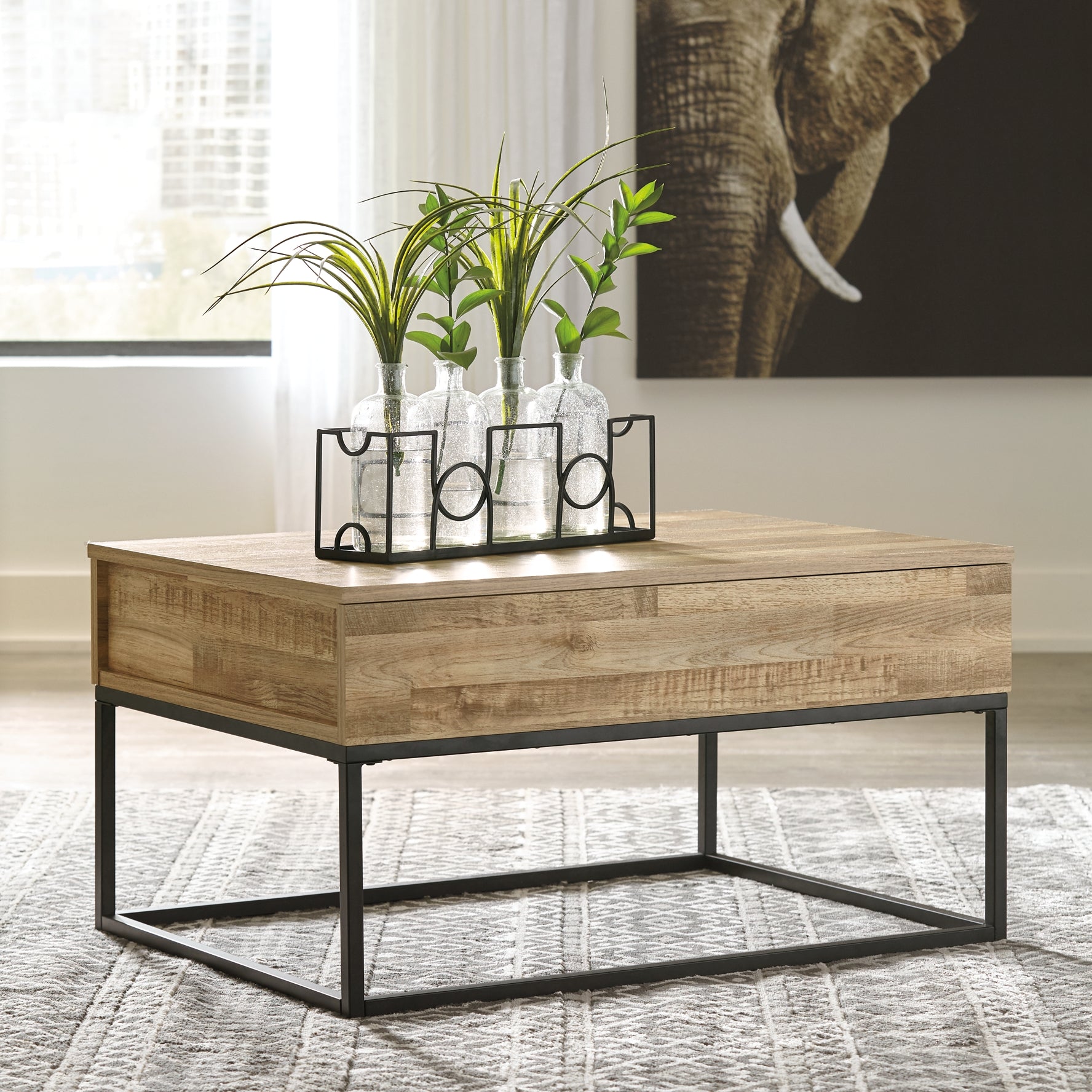 Gerdanet Lift Top Cocktail Table Milwaukee Furniture of Chicago - Furniture Store in Chicago Serving Humbolt Park, Roscoe Village, Avondale, & Homan Square